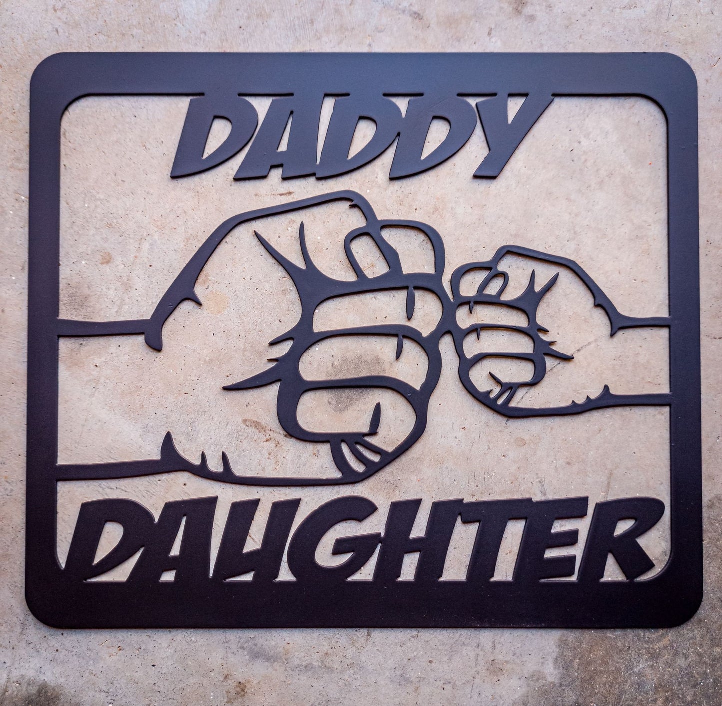 Daddy Daughter Fist Bump - Dxf and Svg