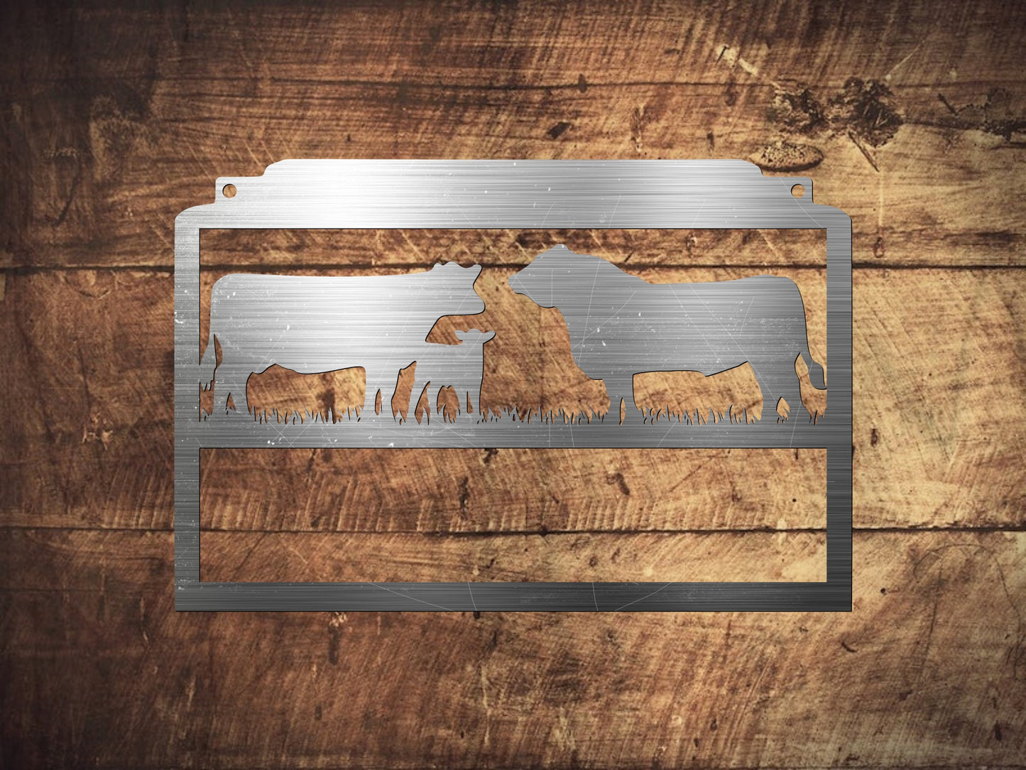 Farm Sign Cow and Calf - Dxf and Svg